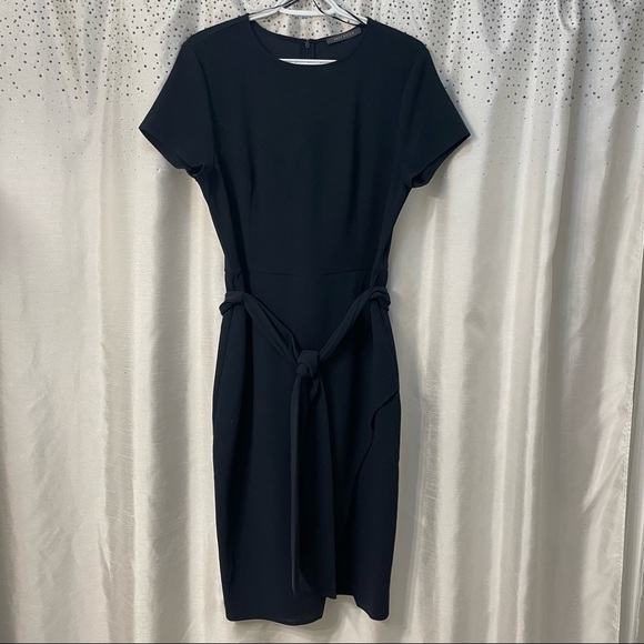 Navy dress with sash - Picture 2 of 6